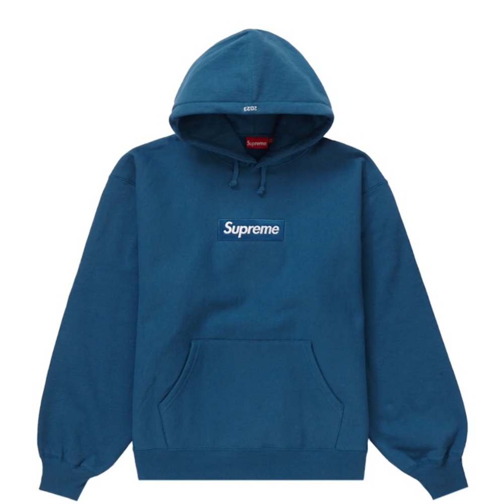 Supreme 2023 Box Logo Hoodie Blue Medium - Used/Worn